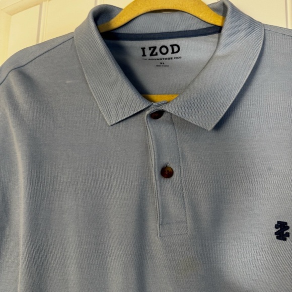 Izod Blue Performance Polo Shirt - Picture 3 of 6